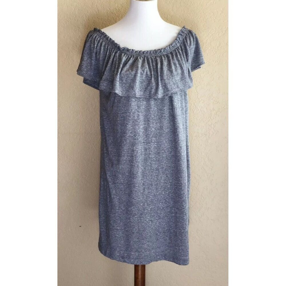 New Current/Elliott Women's The Ruffle Jersey Off-the-Shoulder Dress Size 1 - Picture 2 of 11